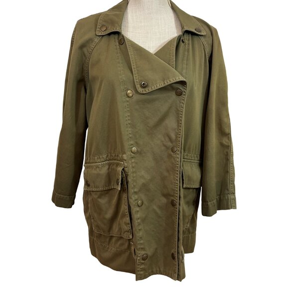 Current/Elliott The Infantry Army Green Double Breasted Jacket Sz 1 (L) Hiking - Picture 2 of 14